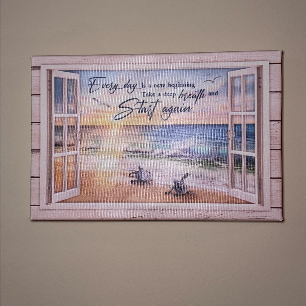 Inspirational Beach Scene Wall Art
